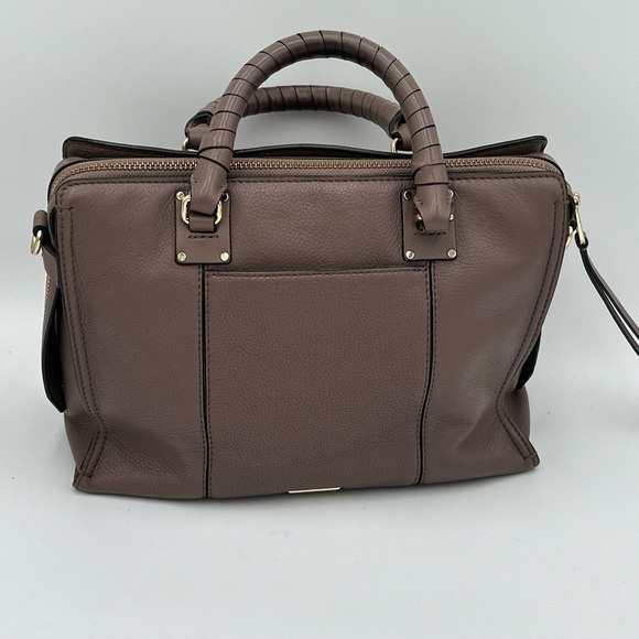 Rebecca Minkoff Women's Bree‎ Medium Top Zip Satchel Structured Pebbled Leather - Picture 1 of 11